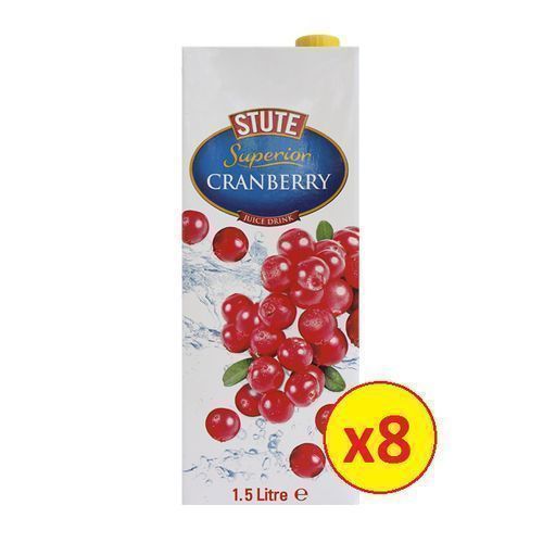 Stute Cranberry Superior Juice Drink - PACK OF 8